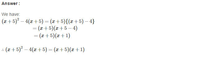 RS Aggarwal Solutions for Class 8 Maths Chapter 7–Factorisation Ex 7A Q10