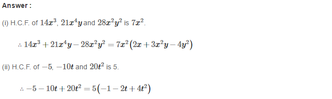 RS Aggarwal Solutions for Class 8 Maths Chapter 7–Factorisation Ex 7A Q5