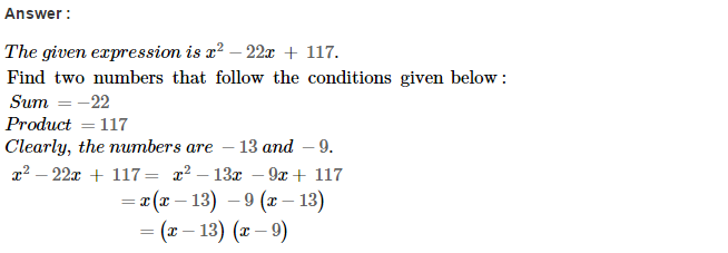 RS Aggarwal Solutions for Class 8 Maths Chapter 7–Factorisation Ex 7D Q14