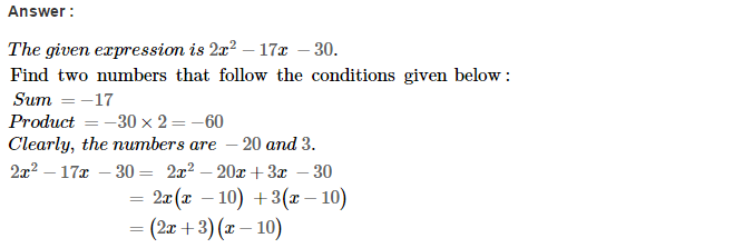 RS Aggarwal Solutions for Class 8 Maths Chapter 7–Factorisation Ex 7D Q34