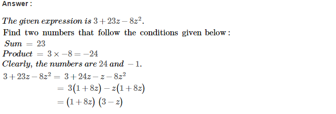 RS Aggarwal Solutions for Class 8 Maths Chapter 7–Factorisation Ex 7D Q37