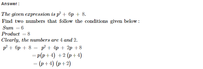 RS Aggarwal Solutions for Class 8 Maths Chapter 7–Factorisation Ex 7D Q4