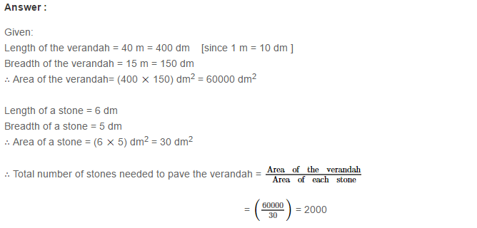 RS Aggarwal Solutions for Class 7 Maths Chapter 20–Mensuration Q5