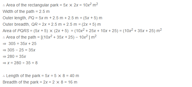 RS Aggarwal Solutions for Class 7 Maths Chapter 20–Mensuration Exercise 20B Q10