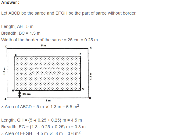 RS Aggarwal Solutions for Class 7 Maths Chapter 20–Mensuration Exercise 20B Q3