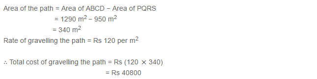 RS Aggarwal Solutions for Class 7 Maths Chapter 20–Mensuration Exercise 20B Q4