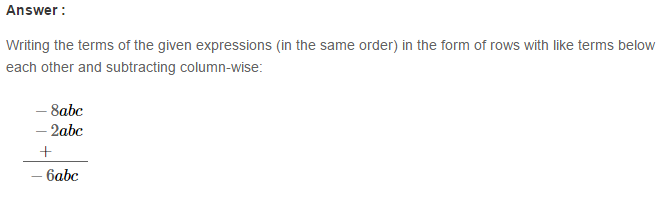 RS Aggarwal Solutions for Class 8 Maths Chapter 6–Operations on Algebraic Expressions Ex 6A Q11