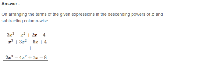 RS Aggarwal Solutions for Class 8 Maths Chapter 6–Operations on Algebraic Expressions Ex 6A Q15