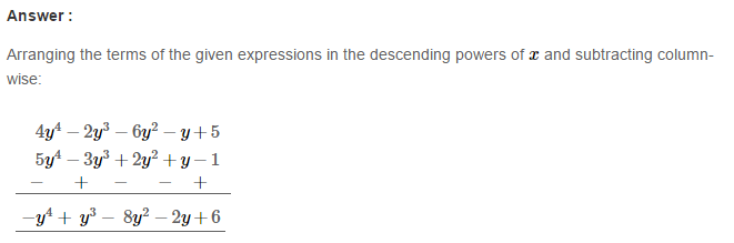 RS Aggarwal Solutions for Class 8 Maths Chapter 6–Operations on Algebraic Expressions Ex 6A Q16