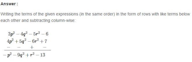 RS Aggarwal Solutions for Class 8 Maths Chapter 6–Operations on Algebraic Expressions Ex 6A Q17