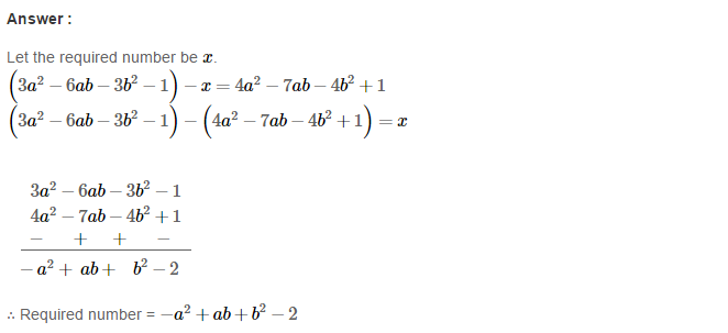 RS Aggarwal Solutions for Class 8 Maths Chapter 6–Operations on Algebraic Expressions Ex 6A Q18