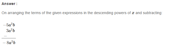 RS Aggarwal Solutions for Class 8 Maths Chapter 6–Operations on Algebraic Expressions Ex 6A Q9