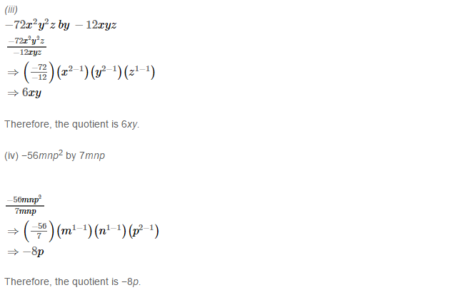 RS Aggarwal Solutions for Class 8 Maths Chapter 6–Operations on Algebraic Expressions Ex 6C Q1
