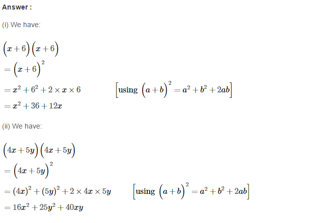RS Aggarwal Solutions for Class 8 Maths Chapter 6–Operations on Algebraic Expressions Ex 6D Q1