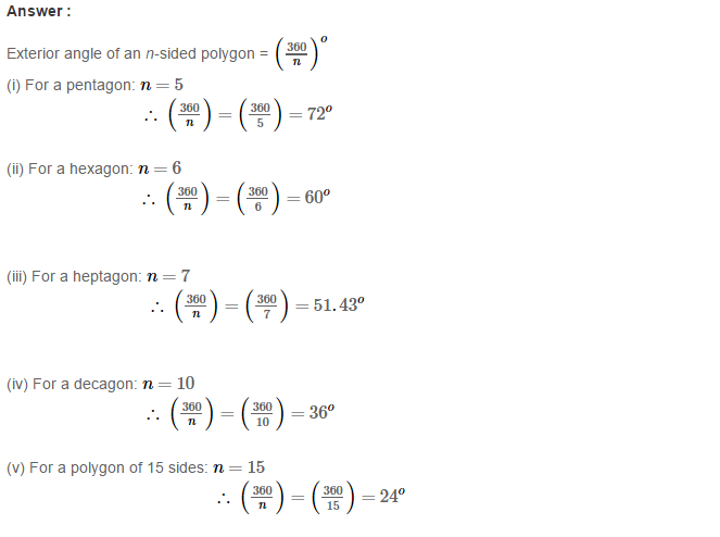 RS Aggarwal Solutions for Class 8 Maths Chapter 14–Polygons Ex 14A Q1