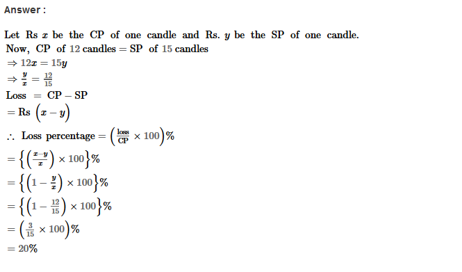RS Aggarwal Solutions for Class 8 Maths Chapter 10–Profit and Loss Ex 10C Q9