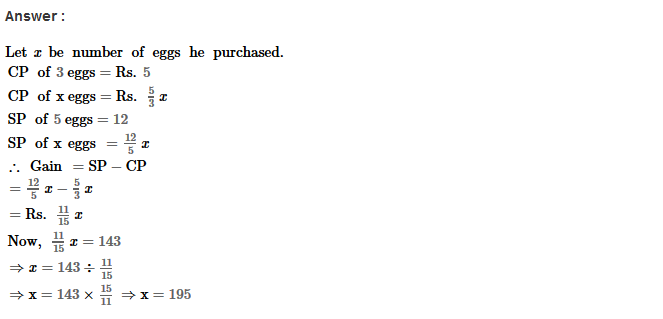 RS Aggarwal Solutions for Class 8 Maths Chapter 10–Profit and Loss Ex 10C Q15