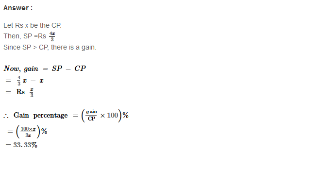 RS Aggarwal Solutions for Class 8 Maths Chapter 10–Profit and Loss Ex 10C Q25