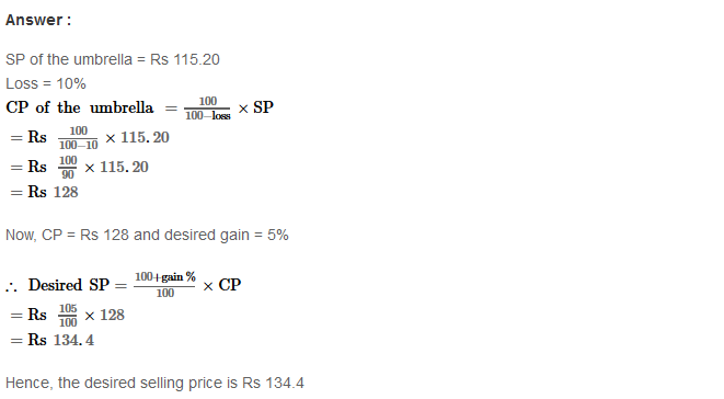 RS Aggarwal Solutions for Class 8 Maths Chapter 10–Profit and Loss Ex 10C Q27
