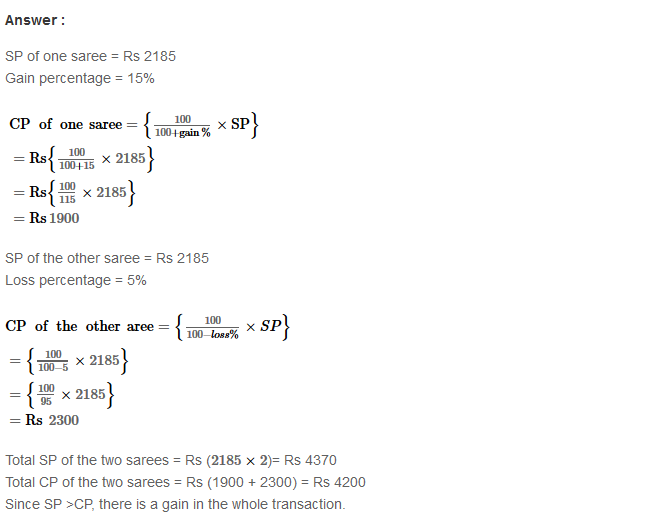 RS Aggarwal Solutions for Class 8 Maths Chapter 10–Profit and Loss Ex 10C Q30