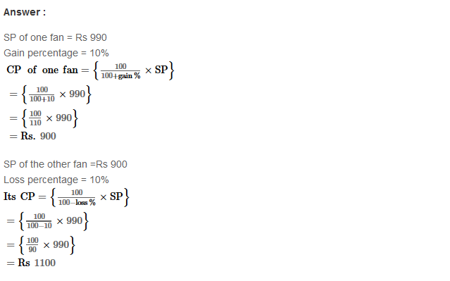 RS Aggarwal Solutions for Class 8 Maths Chapter 10–Profit and Loss Ex 10C Q31