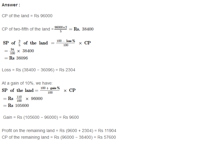 RS Aggarwal Solutions for Class 8 Maths Chapter 10–Profit and Loss Ex 10C Q33