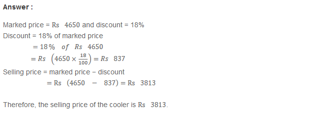 RS Aggarwal Solutions for Class 8 Maths Chapter 10–Profit and Loss Ex 10B Q1