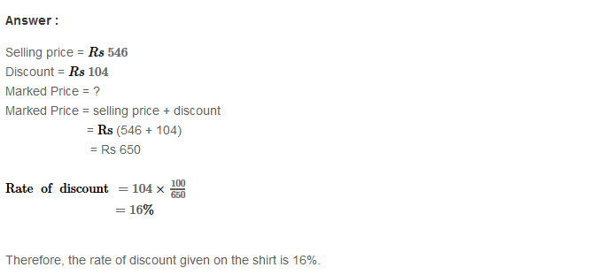RS Aggarwal Solutions for Class 8 Maths Chapter 10–Profit and Loss Ex 10B Q3
