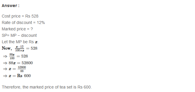 RS Aggarwal Solutions for Class 8 Maths Chapter 10–Profit and Loss Ex 10B Q5