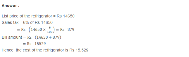 RS Aggarwal Solutions for Class 8 Maths Chapter 10–Profit and Loss Ex 10C Q1