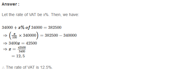 RS Aggarwal Solutions for Class 8 Maths Chapter 10–Profit and Loss Ex 10C Q11