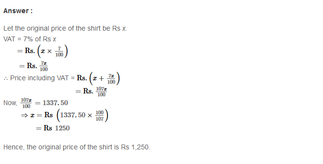 RS Aggarwal Solutions for Class 8 Maths Chapter 10–Profit and Loss Ex 10C Q4