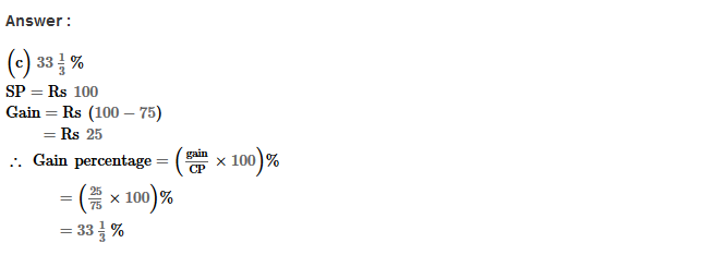 RS Aggarwal Solutions for Class 8 Maths Chapter 10–Profit and Loss Ex 10D Q1