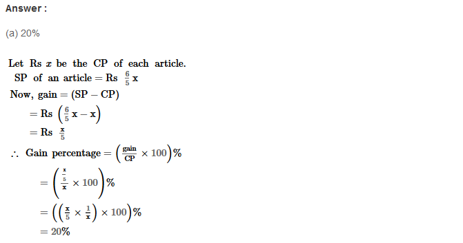 RS Aggarwal Solutions for Class 8 Maths Chapter 10–Profit and Loss Ex 10D Q12