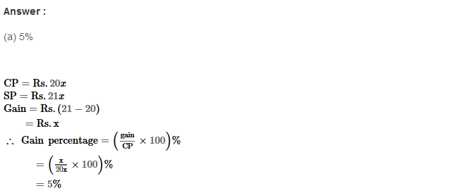 RS Aggarwal Solutions for Class 8 Maths Chapter 10–Profit and Loss Ex 10D Q14