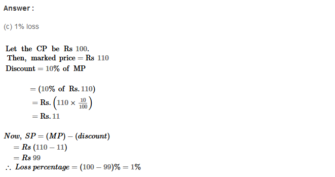 RS Aggarwal Solutions for Class 8 Maths Chapter 10–Profit and Loss Ex 10D Q20
