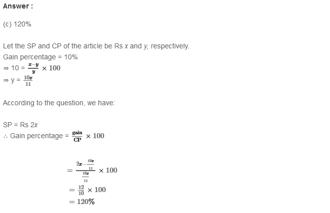 RS Aggarwal Solutions for Class 8 Maths Chapter 10–Profit and Loss Ex 10D Q5