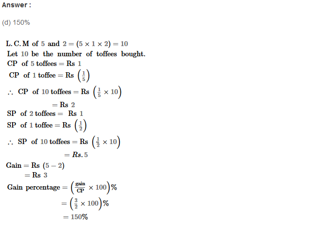 RS Aggarwal Solutions for Class 8 Maths Chapter 10–Profit and Loss Ex 10D Q9