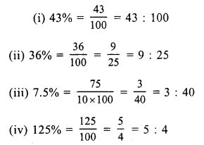 RS Aggarwal Solutions for Class 7 Maths Chapter 10–Percentage Ex 10A Question 3