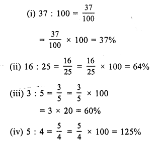 RS Aggarwal Solutions for Class 7 Maths Chapter 10–Percentage Ex 10A Question 4