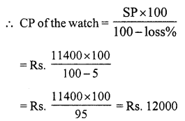 RS Aggarwal Solutions for Class 7 Maths Chapter 11–Profit and Loss Ex 11A Question 11