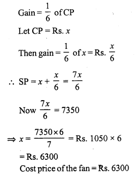 RS Aggarwal Solutions for Class 7 Maths Chapter 11–Profit and Loss Ex 11A Question 17