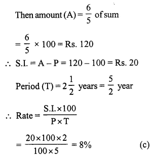 RS Aggarwal Solutions for Class 7 Maths Chapter 12–Simple Interest Ex 12B Question 3