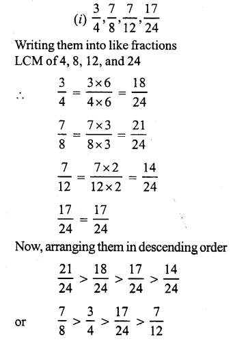 RS Aggarwal Solutions for Class 7 Maths Chapter 2–Fractions Ex 2A Question 3