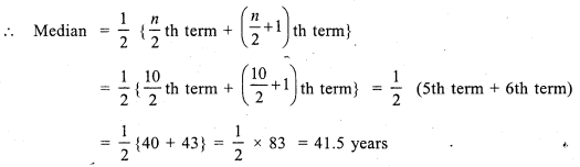 RS Aggarwal Solutions for Class 7 Maths Chapter 21–Collection and Organisation of Data (Mean, Median, and Mode) Ex 21B Question 7