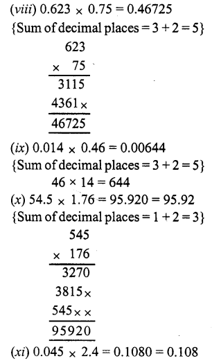 RS Aggarwal Solutions for Class 7 Maths Chapter 3–Decimals Ex 3C Question 5