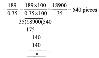 RS Aggarwal Solutions for Class 7 Maths Chapter 3–Decimals Ex 3D Question 16