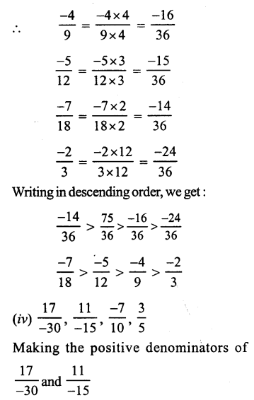 RS Aggarwal Solutions for Class 7 Maths Chapter 4–Rational Numbers Ex 4B Question 6