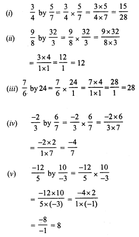 RS Aggarwal Solutions for Class 7 Maths Chapter 4–Rational Numbers Ex 4E Question 1