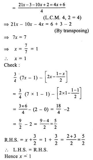 RS Aggarwal Solutions for Class 7 Maths Chapter 7–Linear Equations in One Variable Ex 7A Question 24